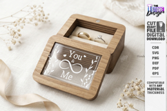Personalized Wedding Ring Box Laser Cut | Laser Engraved Product Image 1