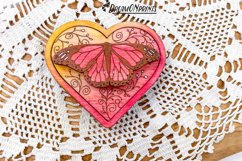 Wedding Ring Box Laser Cut Design | Butterfly Jewelry Box Product Image 5