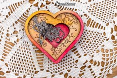 Wedding Ring Box Laser Cut Design | Butterfly Jewelry Box Product Image 4