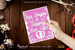 Entwined Rings with Message for Wedding Card Product Image 1