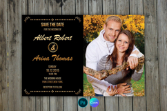 Elegant wedding save the date template with modern typography and editable layout. Perfect for engagement announcements, wedding invitations, and printable stationery.