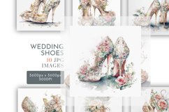 Wedding Shoes | Watercolour Clipart JPG Product Image 1