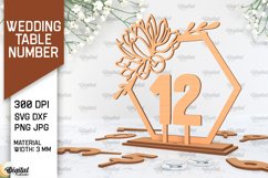 Wedding Table Number Laser Cut. Wedding Decor SVG Product Image 1