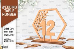 Wedding Table Number Laser Cut. Wedding Decor SVG Product Image 1