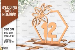 Wedding Table Number Laser Cut. Wedding Decor SVG Product Image 1
