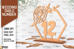 Wedding Table Number Laser Cut. Wedding Decor SVG Product Image 1