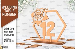 Wedding Table Number Laser Cut. Wedding Decor SVG Product Image 1