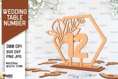 Wedding Table Number Laser Cut. Wedding Decor SVG Product Image 1