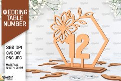 Wedding Table Number Laser Cut. Wedding Decor SVG Product Image 1