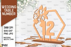 Wedding Table Number Laser Cut. Wedding Decor SVG Product Image 1