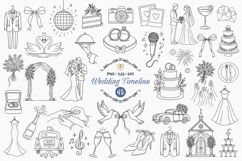 Wedding Timeline Icons | Line Art Clipart Bundle | SVG &amp; PNG Product Image 1