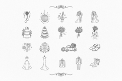 Wedding Timeline Icons | Line Art Clipart Bundle | SVG &amp; PNG Product Image 3