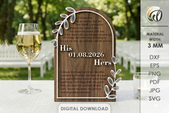 Wedding Vow Display Laser Cut. Wedding Decor SVG Product Image 1
