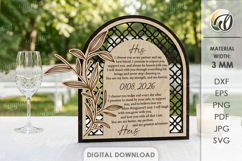 Wedding Vow Displays Bundle Laser Cut. Wedding Decor SVG Product Image 8