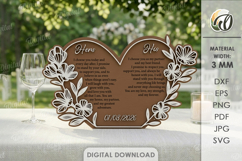 Wedding Vow Display Laser Cut. Wedding Decor SVG Product Image 1