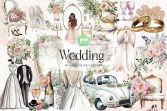 Wedding Collection Watercolor Sublimation Clipart Product Image 1