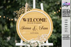 Wedding Welcome Sign Laser Cut | Wedding Reception Decor SVG Product Image 1