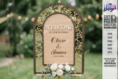 Wedding Welcome Sign Laser Cut | Wedding Reception Decor SVG Product Image 1