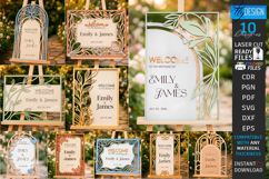 Wedding Welcome Sign Laser Cut Bundle | Floral Wedding Decor Product Image 1