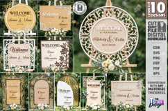 Wedding Welcome Signs Laser Bundle | Wedding Reception Decor Product Image 1