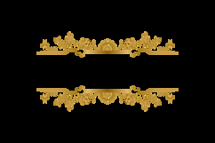 Wedding wreath floral frame art luxury gold decorative desig Product Image 2