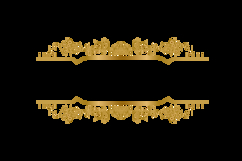 Wedding wreath floral frame art luxury gold decorative eleme Product Image 2