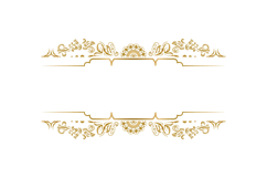 Wedding wreath floral frame art luxury gold decorative vecto Product Image 1