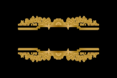 Wedding wreath floral frame art luxury gold decorative vecto Product Image 2