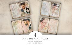 Wedding Junk Journal Digital Paper Bi-fold Product Image 1