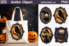 Gothic Halloween Clipart | Purple and Black Halloween Frames Product Image 1