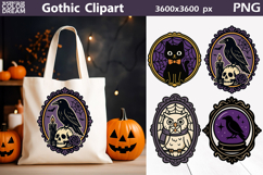 Gothic Halloween Clipart | Purple and Black Halloween Frames Product Image 1