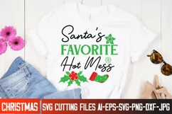 Santa’s Favorite hot Mess SVG Design-Christmas SVG Design Product Image 2