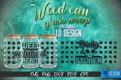 Weed Glass Can Wrap SVG | Glass Can Wrap SVG Design| SVG v.4 Product Image 1