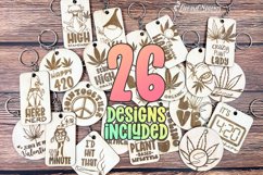 Weed Keychains Laser Cut Designs | Cannabis Bundle Product Image 2