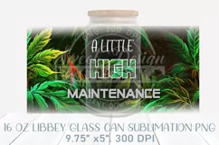 weed glass can, marijuana libbey glass can sublimation Product Image 2