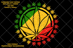 Rasta Colors Cannabis Leaf Design Product Image 2