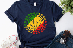 Rasta Colors Cannabis Leaf Design Product Image 4