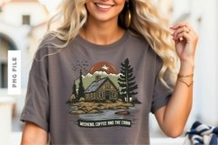 Weekend, Coffee And The Cabin T shirt Design Product Image 1