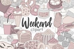 Weekend CLIPART For Icon Stickers Ladies Girls Lazy - PNG Product Image 1