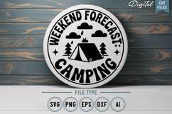 Camping Round Sign SVG Bundle | Camping Sign | Adventure SVG Product Image 2