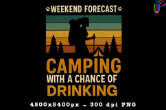 Weekend Forecast Camping PNG Funny Outdoor Adventure Quote