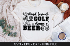 Sports SVG Design - Weekend forecast golf with a chance Product Image 3