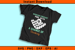 Weekend Forecast Pool SVG | Funny Drinking Billiards Design Product Image 2