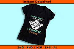 Weekend Forecast Pool SVG | Funny Drinking Billiards Design Product Image 3