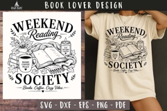 Weekend Reading Society Book lover SVG PNG