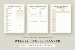 Weekly Fitness | Fitness Printable Planner | Weight Loss Product Image 1