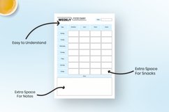 Weekly Food Printable Planner, Food Diary, Food Tracker Product Image 2