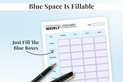 Weekly Food Printable Planner, Food Diary, Food Tracker Product Image 3