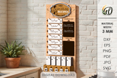 Weekly Menu Planners Bundle Laser Cut. Kitchen Organizer SVG Product Image 8