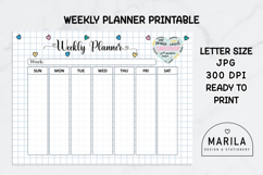 Caregiver Weekly Planner Page | Printable Letter JPG Product Image 1